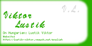 viktor lustik business card